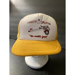 Lickity Log Splitter Vintage RARE Trucker Hat Mesh Snapback See Photos